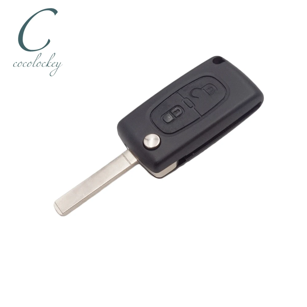 Cocolockey Remote Key Cover for Fiat Scudo 2Button Folding Key Shell No Groove Blade NO Battery Holder Auto Replacement Parts