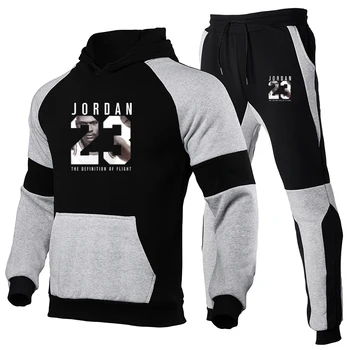 

Tracksuit Men Fashion Men Hoodies Suits 23 Brand Tracksuit Men/Women Sweatshirts+Sweatpants Autumn Winter Fleece Hooded Pullover
