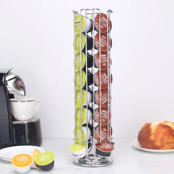

Coffeware Sets Coffee Capsule Holder 24 Coffee Capsules Portable Kitchen Office Capsule Holder Rotatable Coffee Capsule Holder
