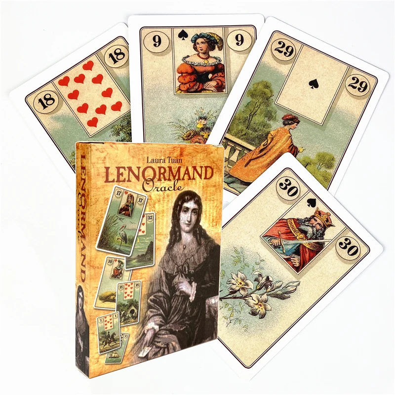 New Arrival High Quality Laura Tuan Lenormand Oracle Tarot Cards Fortune Guidance Telling Divination Deck Board Game gaia oracle guidance affirmation transformation 45 cards