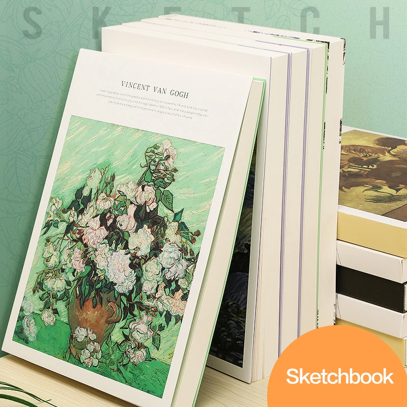 Thicken SketchBook Beige Paper Art Painting Drawing Graffiti Watercolor Book Memo Pad Notebook Stationery Office School Supplies 60 sheets book thicken paper sketch book student art painting drawing watercolor book graffiti sketchbook school stationery