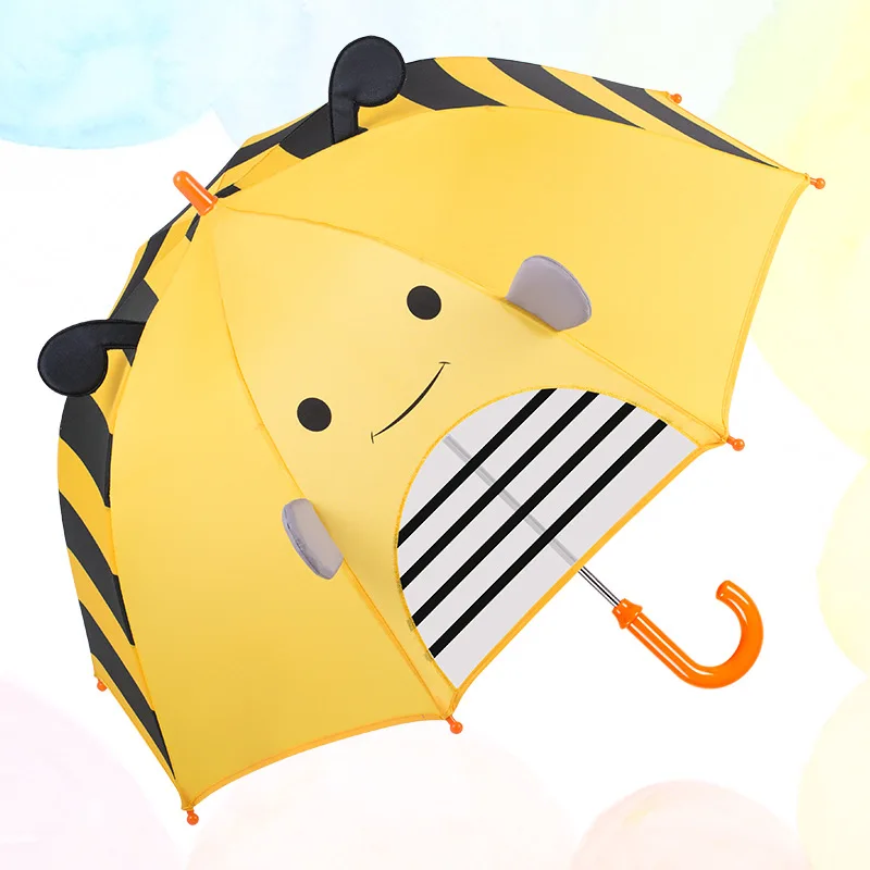 Мультяшный маленький зонтик, детский зонтик с длинной ручкой, экологический детский зонтик для девочек, мультяшный зонтик для детей 3-8 лет - Цвет: as picture