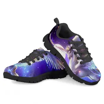 

HYCOOL New Men Shoes Flat White Wing Unicorn Print Male Casual Flats Outdoor Sport Sneakers Teenage Boys Light Running Footwear