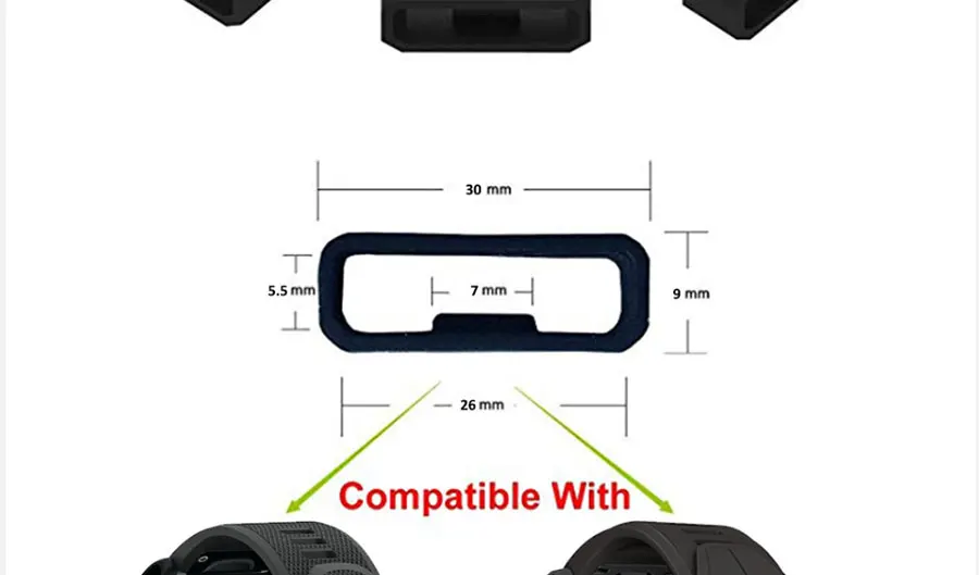 Резиновый сменный ремешок для часов, держатель для безопасности, фиксатор для Garmin Fenix 6X6X6 Pro 5X 5S 5 5 Plus