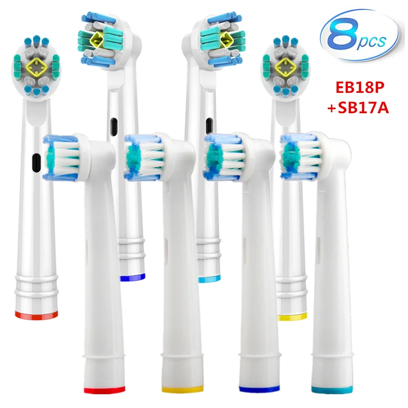 8pcs Electric Toothbrush Nozzles For Oral B 3D Whiteing Toothbrush Heads Braun Wholesale Dropshipping Toothbrush Heads 4 8pcs electric toothbrush replacement brush heads nozzle for braun oral b 3d whitening toothbrush heads wholesale brush head