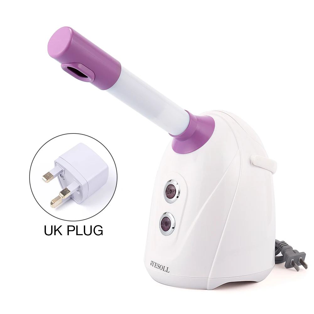 UK PLUG (220-240V) Нано-ионный Пароварка для лица холодный горячий туман Спа Уход за кожей лица косметический опрыскиватель Салон Холодный Туман Вода Туман машина спа машина салон - Цвет: UK PLUG (220-240V)