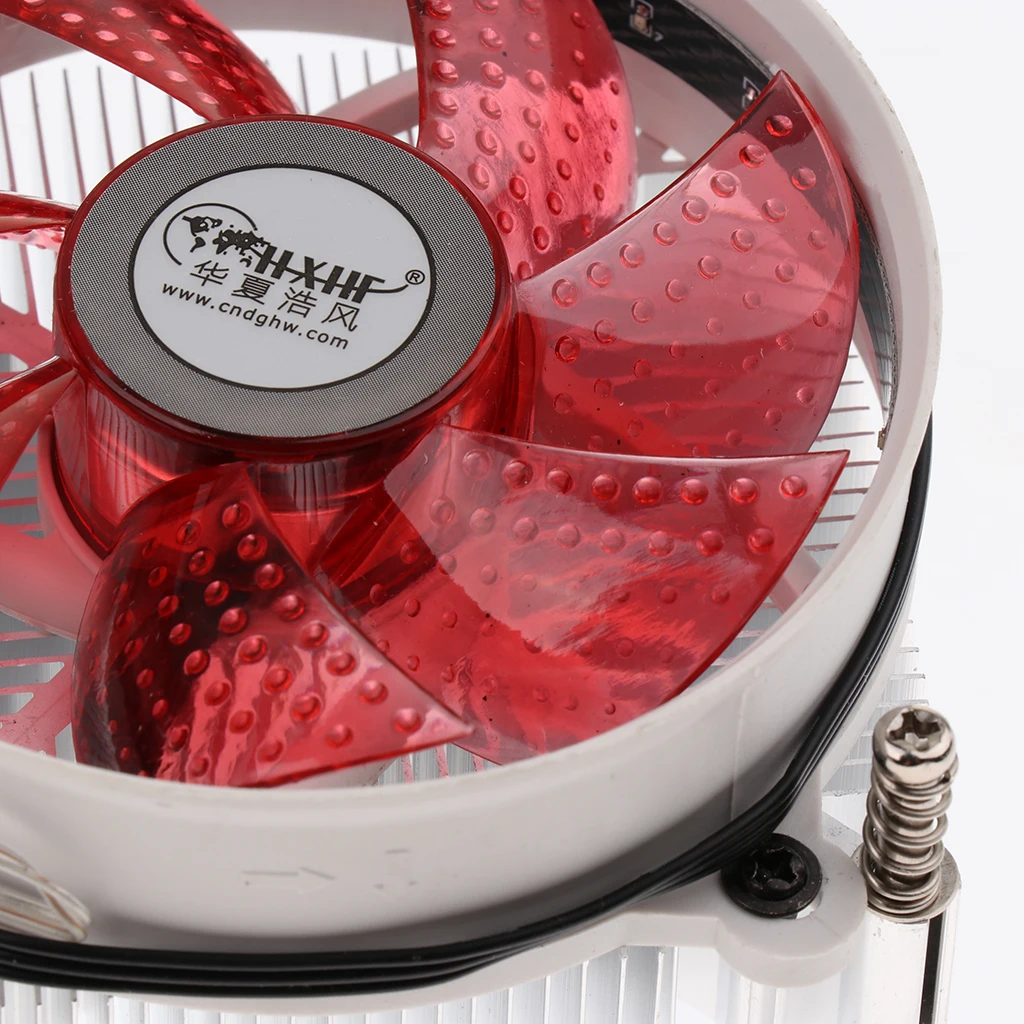 Aluminum Computer CPU Cooler 9cm Cooling Fan Heatsink 2500RPM Hydraulic for LAG 1366 Red