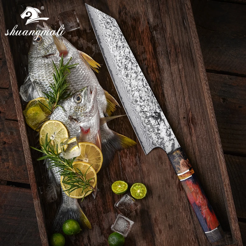 8 дюймов японский нож Gyuto 67 слоев дамасской стали Кливер кухонный нож универсальный нож для нарезки подарок поварские Ножи Инструмент для домашнего приготовления
