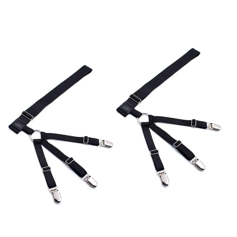 Новинка 1 пара Мужская Рубашка Остается бизнес форма подвязки ноги бедра подтяжки Регулируемый