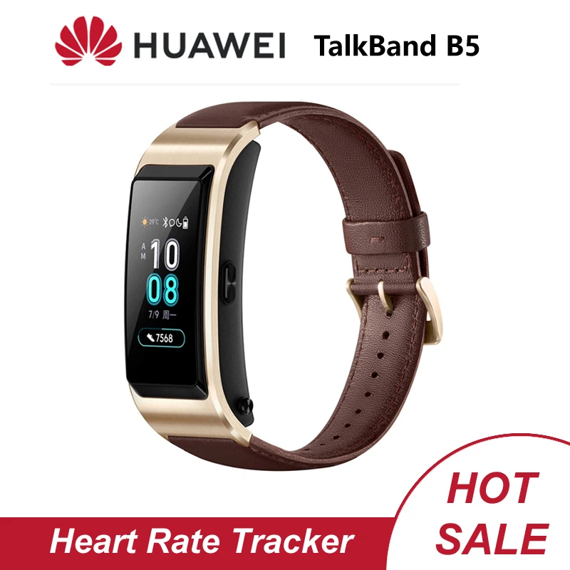 

Huawei TalkBand B5 SmartBand Smart Bracelet Band Heart Rate Tracker Call with Bluetooth Headset Touch Screen Sleep Monitor