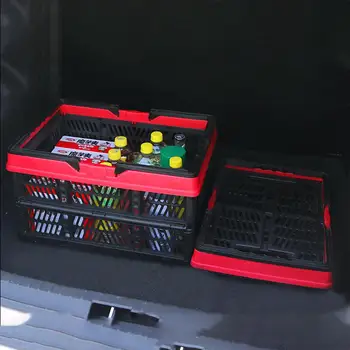 

Large Car Trunk Organizer with Handle Super Strong Durable Collapsible Cargo Storage Box For Auto Vehicle Trucks SUV Trunk Box