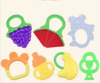 

200pcs Fruit Grape Banana Watermelon Baby Teether Silicone Chew Baby Teething Gift Toddler Toys