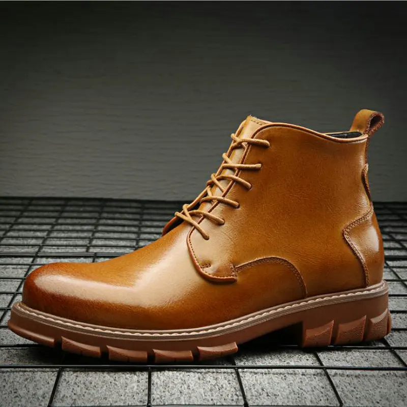 

High Quality Winter Autumn Genuine Leather Boots Men Chelsea Boots Winter Ankle Martin Boots Outdoor Work Tactical Shoes A55-42