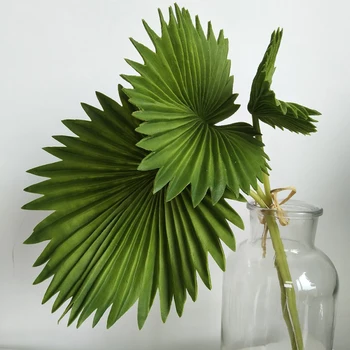 

A Bunch Artificial Palm Leaves Nordic Style Simulation Plastic Plant Leaf DIY Home Wedding Flower Arrangement Decor