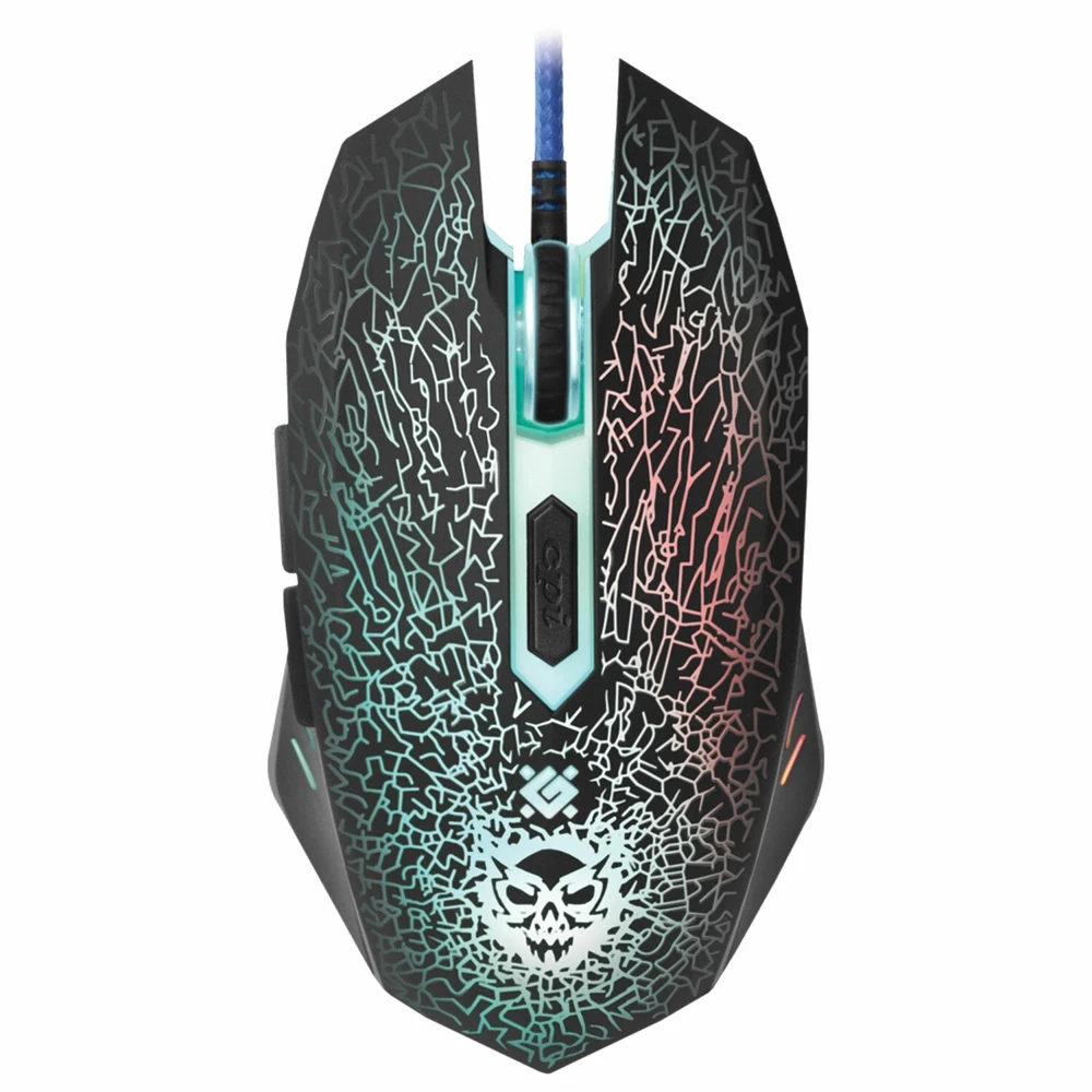 Mouse DEFENDER Shock GM-110L 52110 USB 5 buttons + 1 wheel-button optical black Mice computer-mouse mouse-cursor Keyboards Computer Peripherals