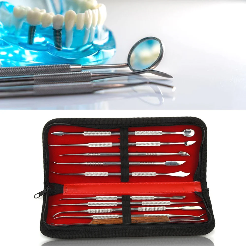 Espátula para yeso Dental, juego de herramientas de tallado de cera Dental versátil de acero inoxidable, instrumento Dental, 10 Uds.
