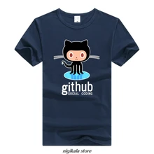 TEEWINING Github футболка для мужчин и женщин футболка с коротким рукавом Уличная одежда