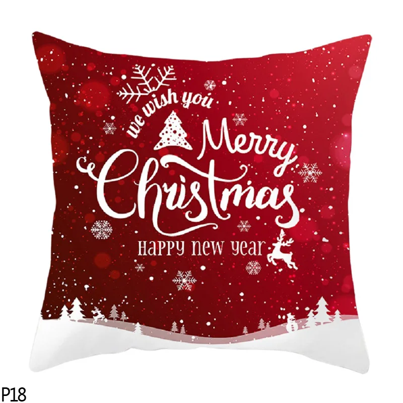 45x45 см хлопок Счастливого Рождества Рождественский Чехол на подушку Декор для дома счастливый новогодний декор Рождественский подарок аксессуары для дивана