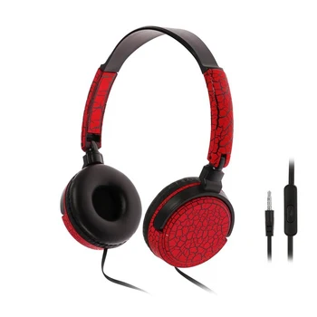 

Overhead headphones LuazON, overhead, microphone, red-black 1885650