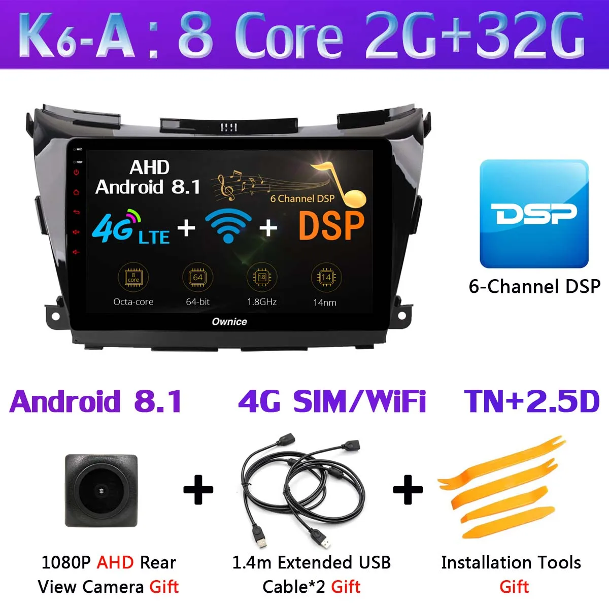 10," 360 ° панорамный автомобильный dvd-плеер на основе Android для Nissan Murano 3 Z52 gps Navi Радио стерео DSP CarPlay 4G LTE - Цвет: K6-A