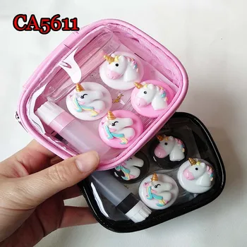 

Cute Pocket 2pairs Contact Lens Cases with Mirror Unicorn Box Convenient Contact Lens Case Container Saving Bag CA5611