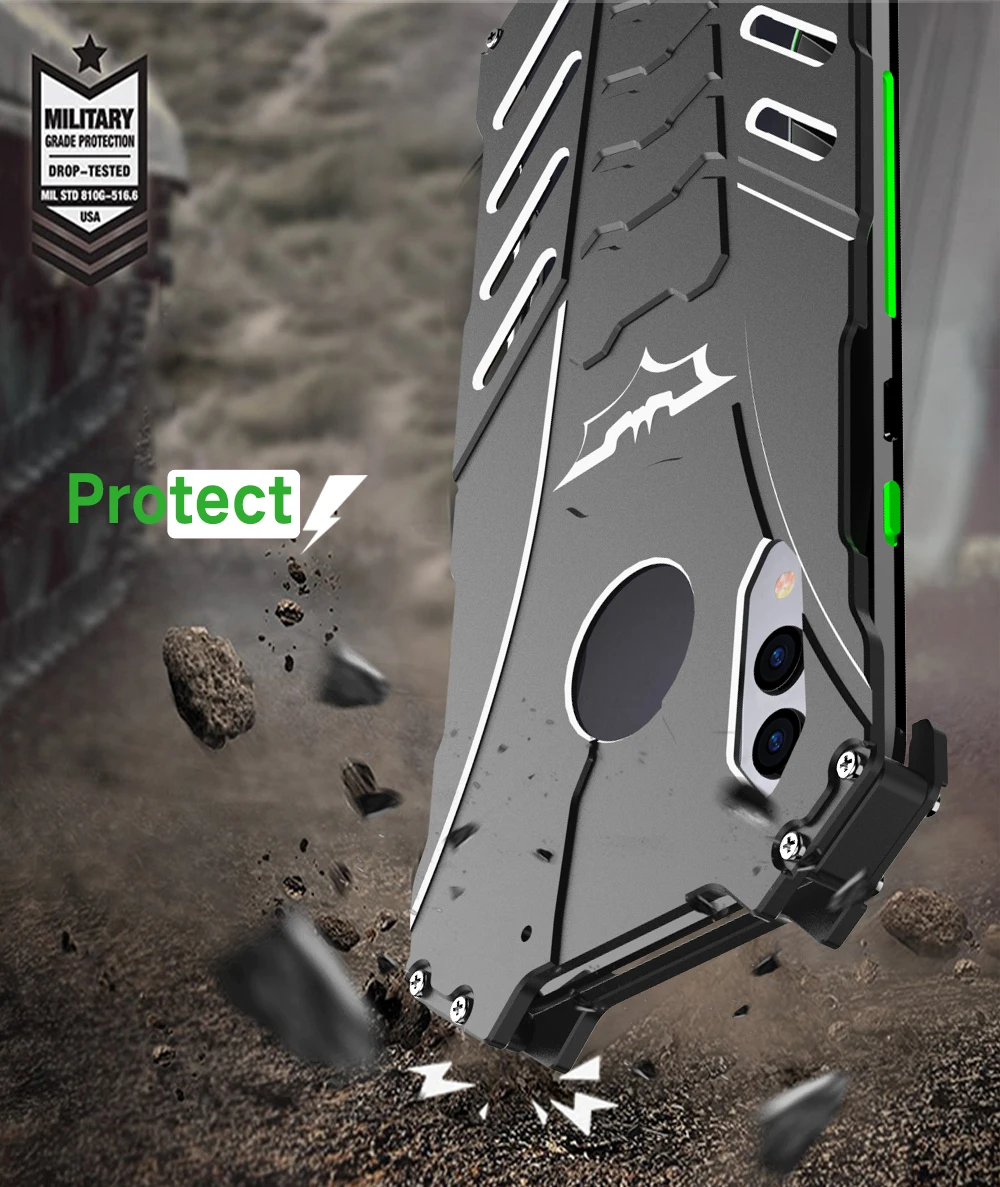 Роскошный Алюминиевый Чехол с Бэтменом для Xiaomi Black shark 2 Pro shark helo 9 SE 8 Lite A3 бампер Броня металлический чехол Fundas Coque Shell