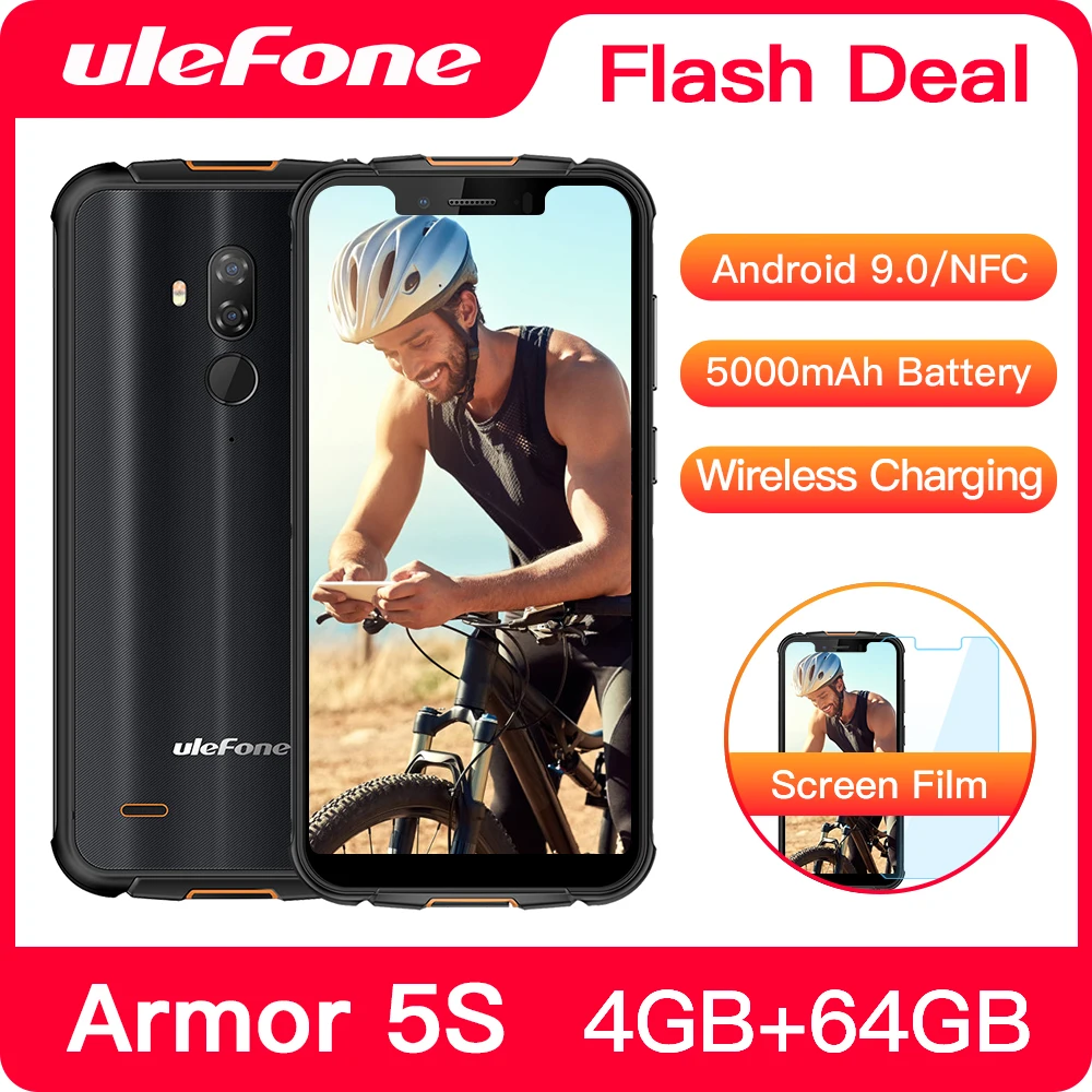  Ulefone Armor 5S Rugged Smartphone Android 9.0 IP68 NFC 5.85