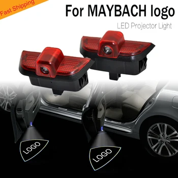 

2Pcs LED welcome lamp auto door light for MAYBACH emblem logo laser projector ghost lighting for Benz W204 C200 C260 C280 C300