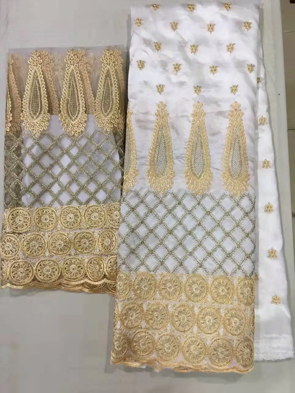 2020 African Laces Fabrics Embroidered Nigerian 3D Guipure French Cord Lace Fabric High-quality  African French Net Lace Fabric (1)