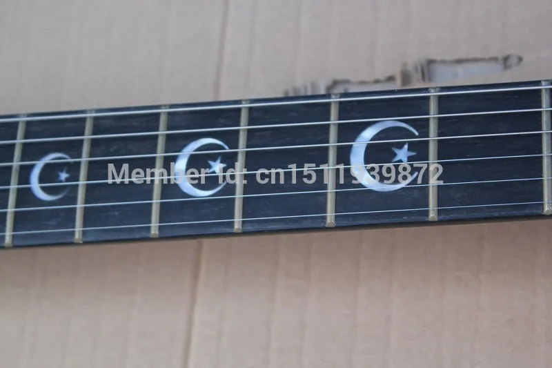 Высокое качество Custom Shop Ebony KH-2 Kirk Hammett Ouija черная оперная гитара Ebony гриф электрогитара