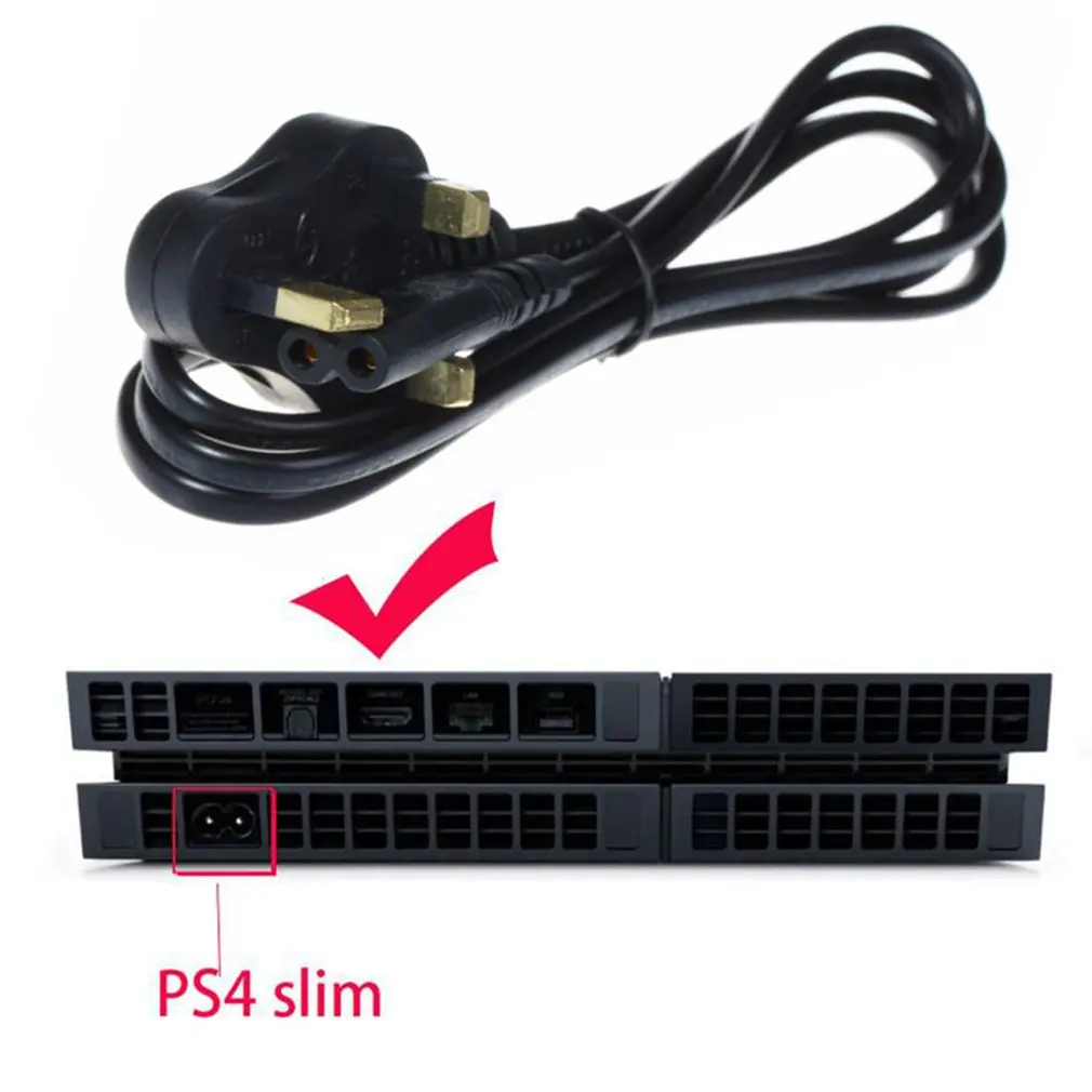 Универсальный кабель 1,5 м для PS2 PS3 PS4 тонкий Xbox Европейский стандарт огонь корова шнур питания кабель 8 восемь хвост