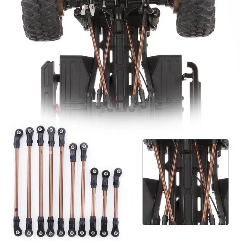 10 шт. пластиковый стержень конец 324 мм Колесная база для Traxxas 1:10 RC Гусеничный автомобиль DIY аксессуары лодки соединительные стержни RC автомобильный разъем