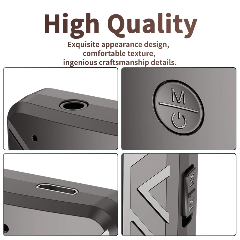 4 IN 1 Multipoint Bluetooth 5 0 Audio Transmitter Receiver For TV PC Connect 2 Headphones 3 5mm Stereo Wireless Adapter With MIC