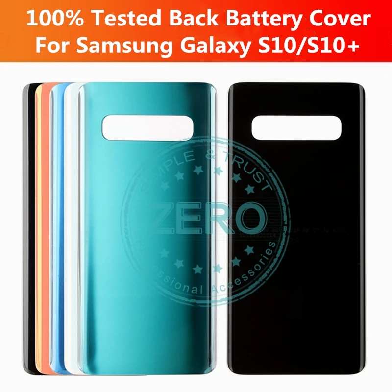 

100% Tested For Samsung Galaxy S10 /S10 Plus Back Battery Door Cover For Galaxy S10+ S10Plus Rear Housing Replacement Parts