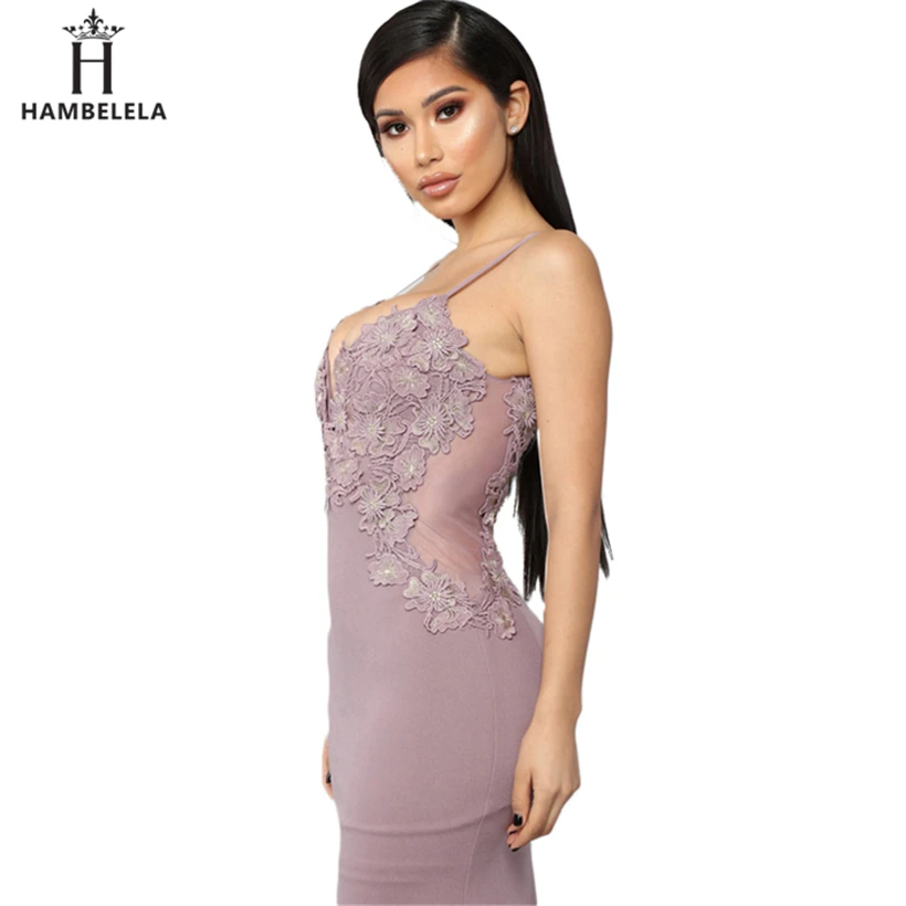 HAMBELELA Long Summer Floral Lace Dress Women Backless Bodycon Sexy Simple Elegant Prom Evening Party Wedding Maxi Dress Gown (15)