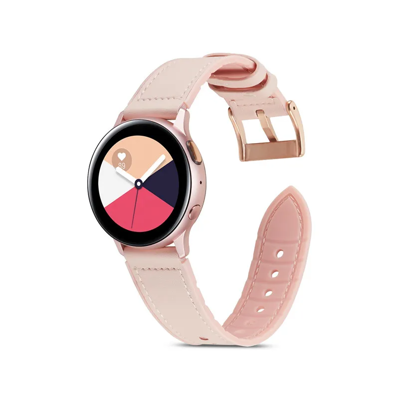 30 шт. для samsung Galaxy Watch Active 42 мм/46 мм gear s2 S3 Amazfit GTS спортивный ремешок из натуральной кожи браслет ремень ремешок для часов