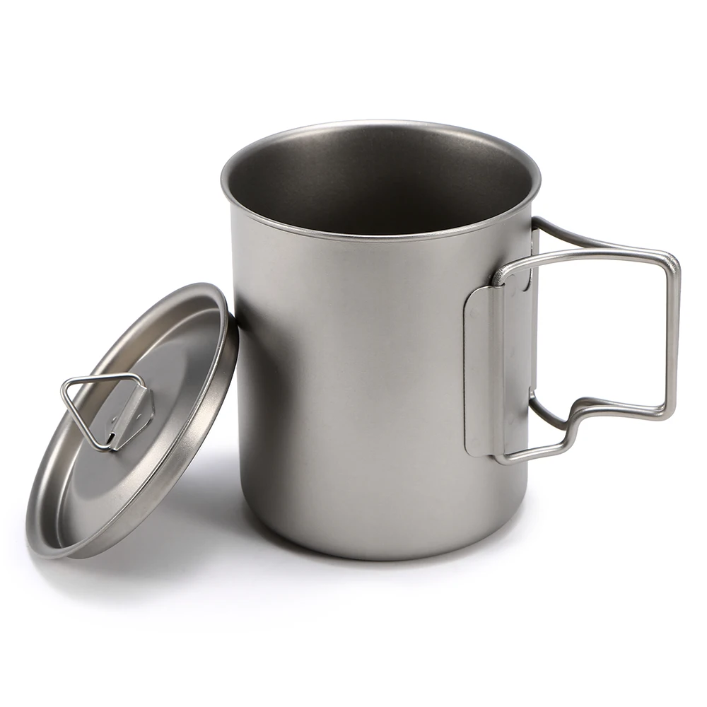 

Ultralight Titanium Cup Outdoor Portable Mug Camping Picnic Water Cup with Foldable Handle 300ml / 400ml / 450ml / 750ml