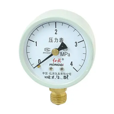 

0-4 Mpa Air Water Pressure Wht Dial Compound Gauge