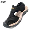 Sandalias clásicas para hombre, sandalias suaves de verano, zapatos cómodos para hombre, sandalias de piel auténtica, sandalias de exterior suaves de gran tamaño para hombre ► Foto 2/6