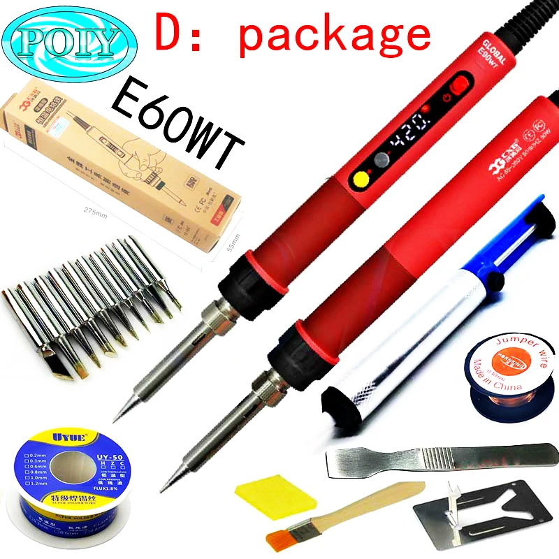 

110V/220V CXG E60WT Professional LED Digital Adjustable Electric Soldering Iron 60W Constant temperature Soldering Station E60W