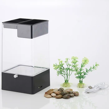 

Self-cleaning Fish Tank Small Aquarium Office Household Desktop Creative Lazy Water-free Delivery Interior