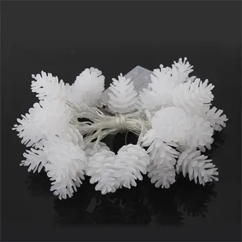 

Christmas Pine Cones LED String Lights Battery Operated Snowflake Fairy Lights Indoor Outdoor DecorationFfor Party Garden