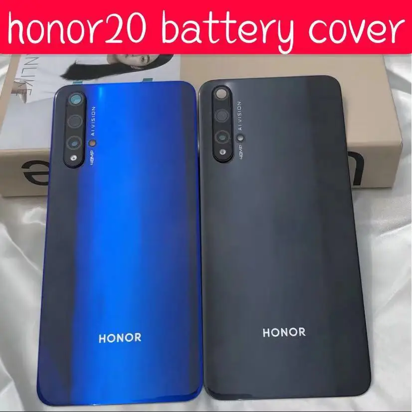 Honor 20 Задняя крышка батареи стеклянная панель двери корпус чехол для huawei Pro +
