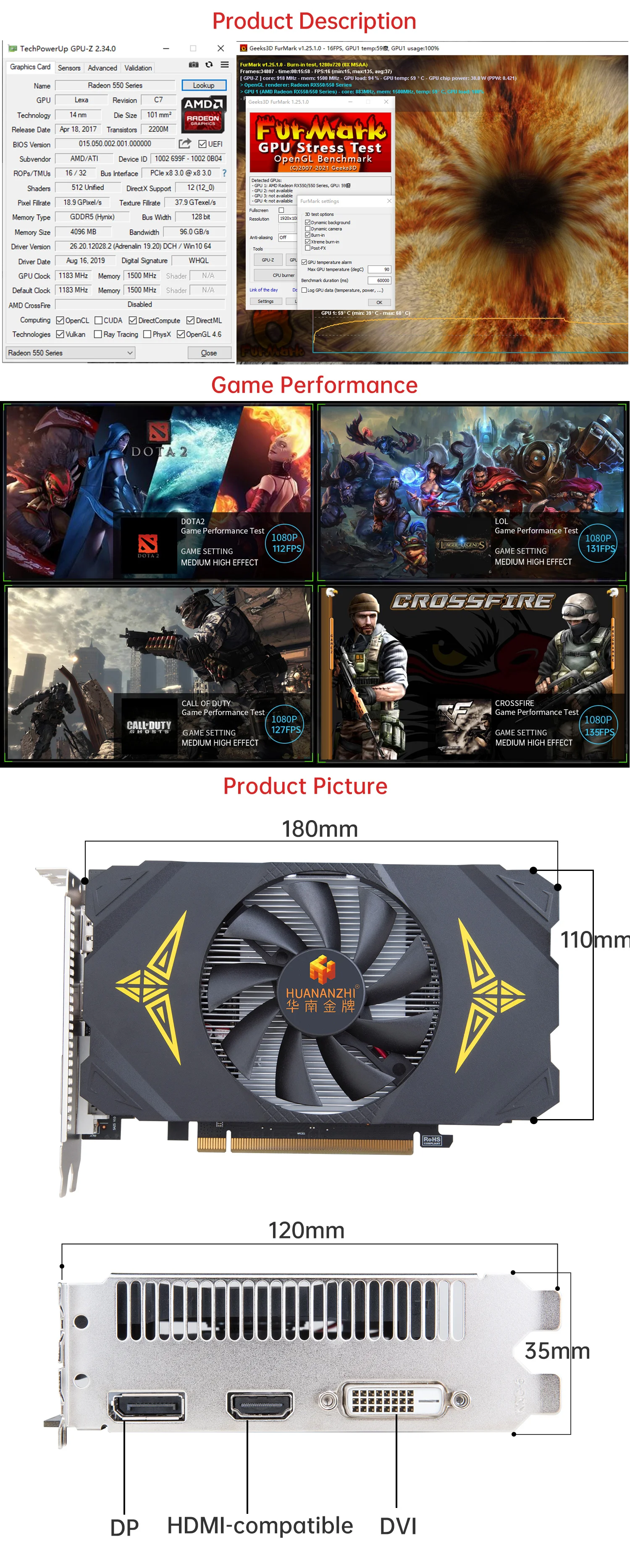 best graphics card for pc HUANANZHI GTX 1660S 650 760 960 970 1060 2G 4G 6G RTX 2060 Super 6G 8G Graphics Card RX 550 560 4G VGA HDMI-Compatibl Video Card graphics cards computer