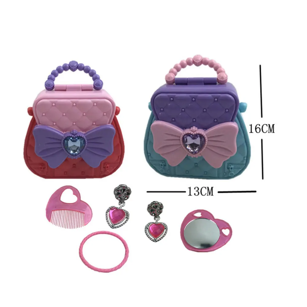 Детская игрушка-симулятор, портативная мини-косметичка, сумочка принцессы для девочек, детский игровой домик, игровой инструмент для девочек, случайный тип