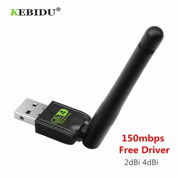 

KEBIDU USB WiFi Adapter 150mbps 2dBi 4dBi 2.4G Wi-Fi adapter PC Wi Fi Antenna Dongle USB Ethernet WiFi Receiver Network Card
