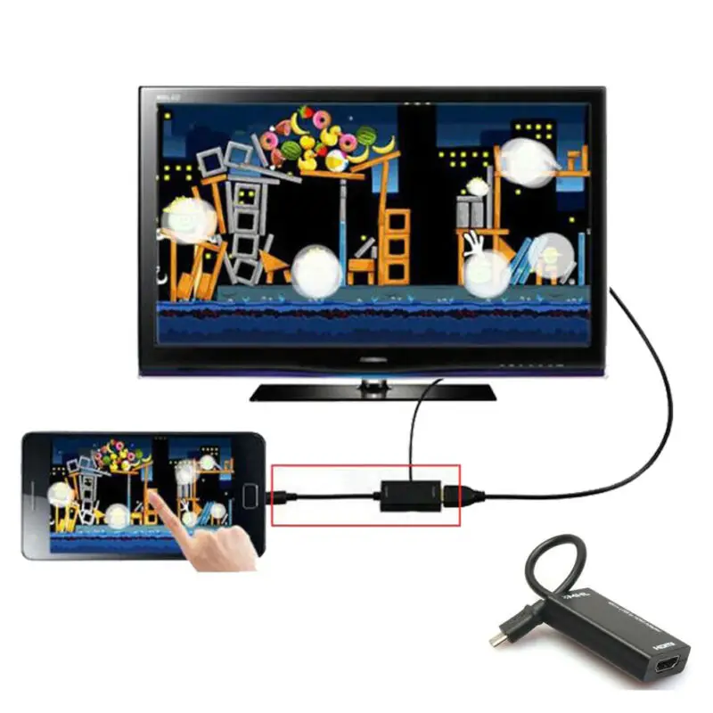 PYMH 17CM 미니 마이크로 USB 2.0 MHL HDMI 1080P TV 어댑터 케이블 삼성 갤럭시 미국