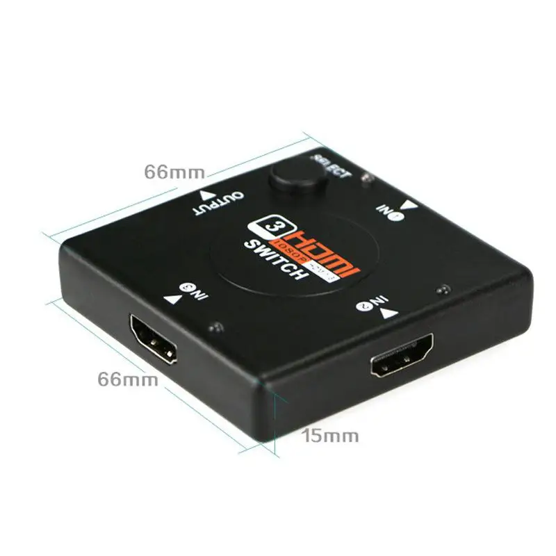 Для HDMI Switcher Three to One Out Mini Square Hdmi Manual Cut 1080p для Video Splitter усилитель| |