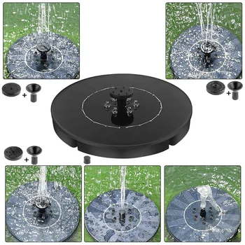 1Set Solar Led Fontein Waterpomp 10V 2.5W Outdoor Tuin Decor Drijvende Auto Spray Zwembad Landschap Vijver lichten Vogel Bad Vis