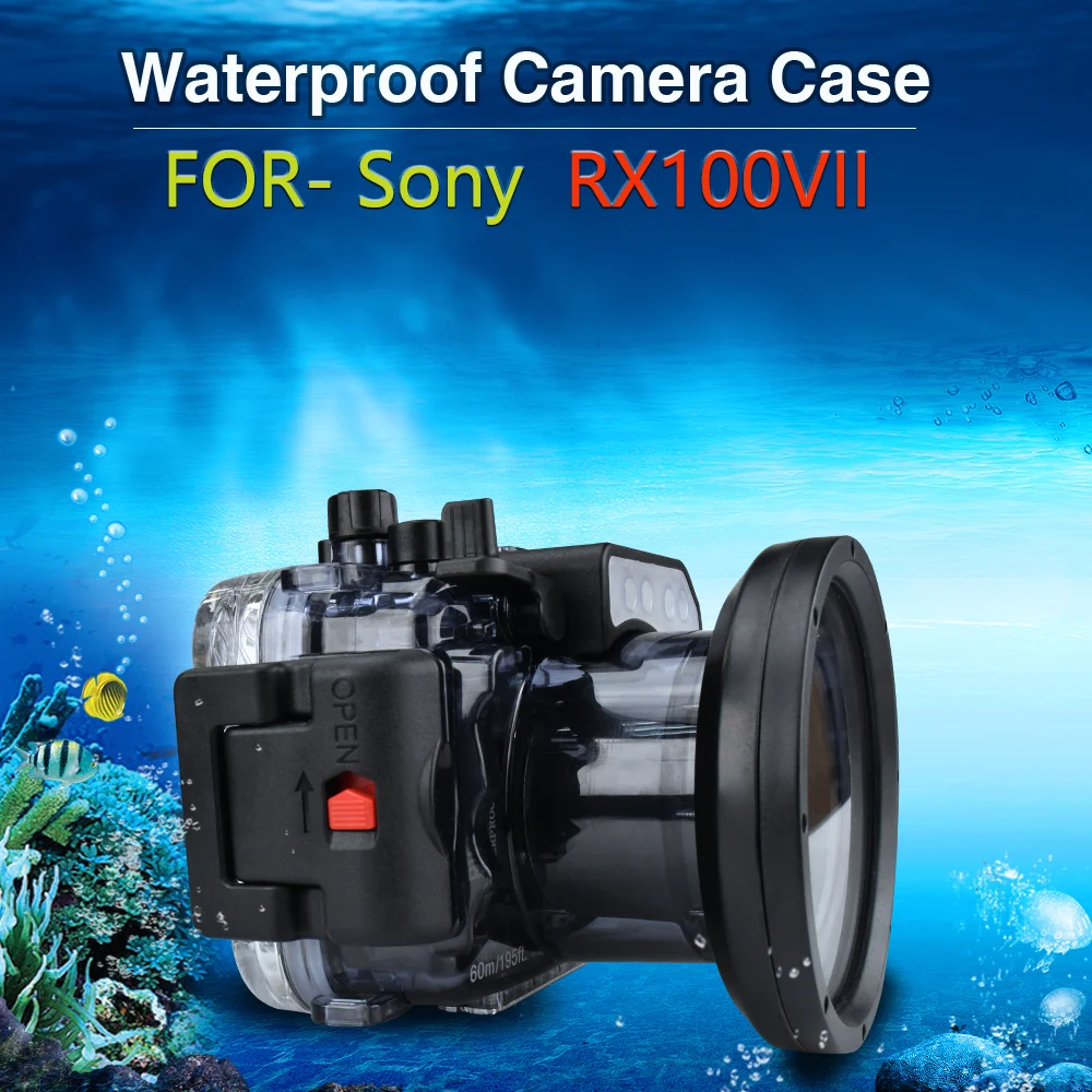 Для камеры sony RX100 Mark 7 VII60m водонепроницаемый чехол для подводной съемки для дайвинга аксессуары для видеосъемки - Цвет: housing